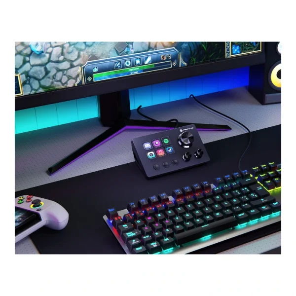 Primus Gaming IMPERIUM6T — Controlador de Streaming y Macros | 6 teclas LCD | 3 botones | 3 perillas - Imagen 4