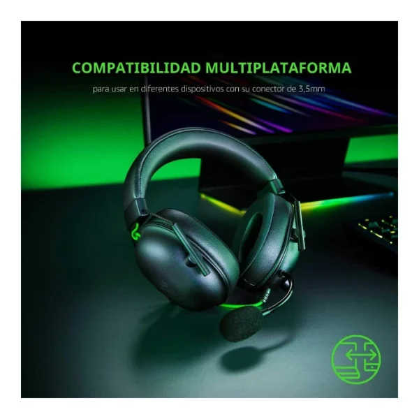 Razer BlackShark V2 X — Audífono con cable, 3.5mm, multiplataforma - Negro - Imagen 2
