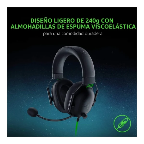 Razer BlackShark V2 X — Audífono con cable, 3.5mm, multiplataforma - Negro - Imagen 4