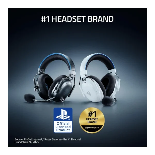 Razer BlackShark V3 Pro PlayStation Edition — Auricular inalámbrico, 2.4 GHz, Bluetooth, 3.5mm - Negro - Imagen 2