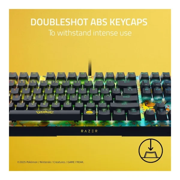 Razer BlackWidow V4 X Pokemon Edition — Teclado mecánico, 6 Macro Keys, cableado – Amarillo - Imagen 4