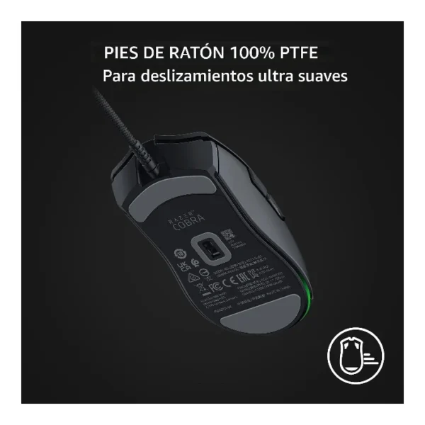 Razer Cobra — Mouse alámbrico | 8K DPI | Chroma RGB - Negro - Imagen 4