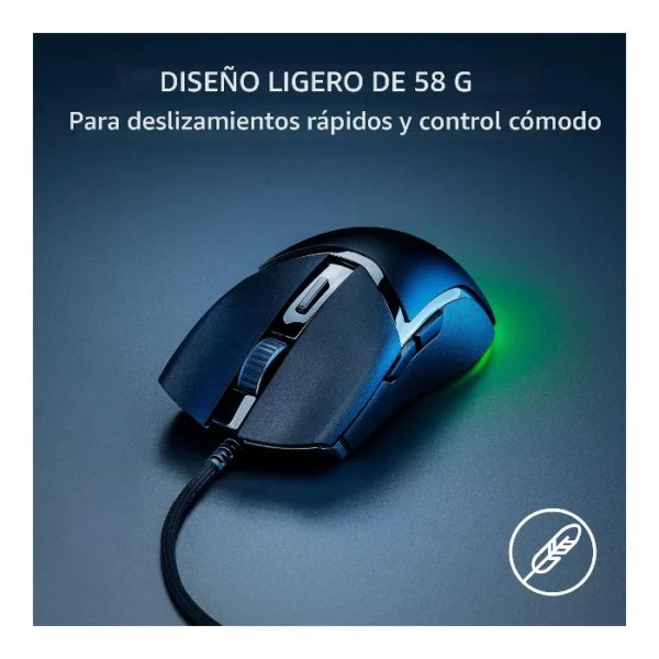Razer Cobra — Mouse alámbrico | 8K DPI | Chroma RGB - Negro - Imagen 2