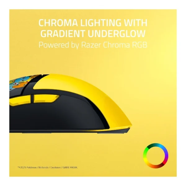 Razer Cobra Pokemon Edition — Mouse alámbrico, 8500 DPI, Chroma RGB - Amarillo - Imagen 4