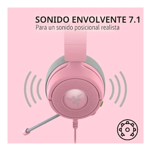Razer Kraken Kitty V3 X — Auricular alámbrico | 3.5mm | multiplataforma - Rosa - Imagen 4