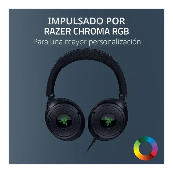 Razer Kraken V4 X — Audífonos alámbricos | multiplataforma | Chroma RGB - Negro - Imagen 6
