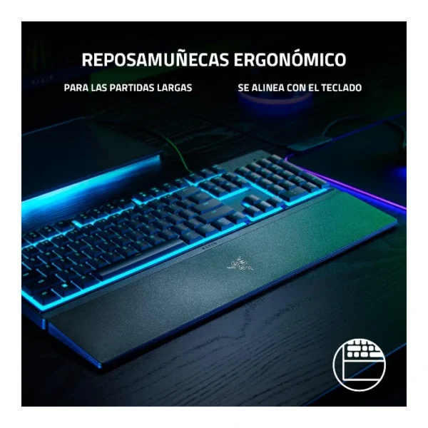 Razer Ornata V3 X — Teclado gaming, español, USB, Membrana, RGB Chroma - Negro - Imagen 2