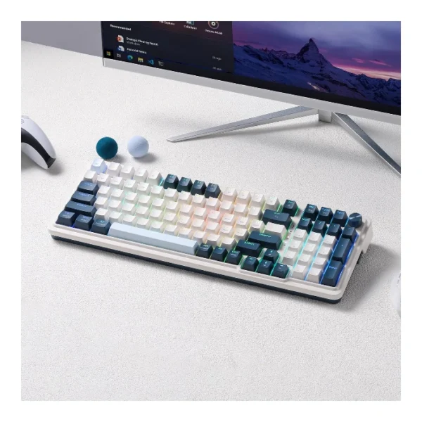 Redragon EISA PRO K686 — Teclado Mecánico RGB, inalámbrico USB/BT/2.4GHZ, español, blanco/negro | K686RGB-PRO - Imagen 2