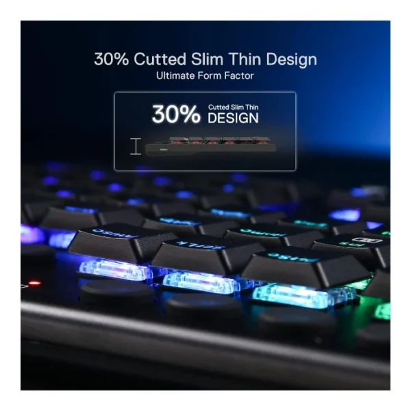 Redragon Horus FS K619 — Teclado mecánico, alámbrico, RGB, español, negro | HORUS FS K619 - Imagen 5