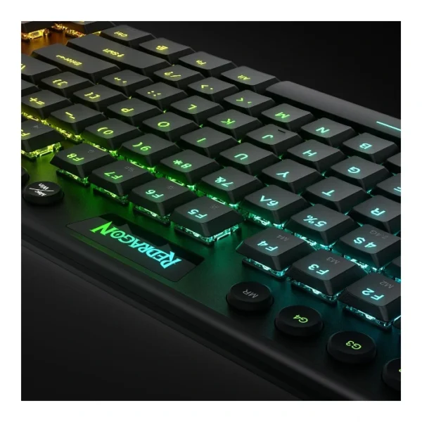 Redragon Horus TKL K621  — Teclado mecánico TKL, inalámbrico, trimode 2.4GHz/BT/Dongle, RGB, Switch Rojo, español, negro | HORUS TKL K621 - Imagen 5
