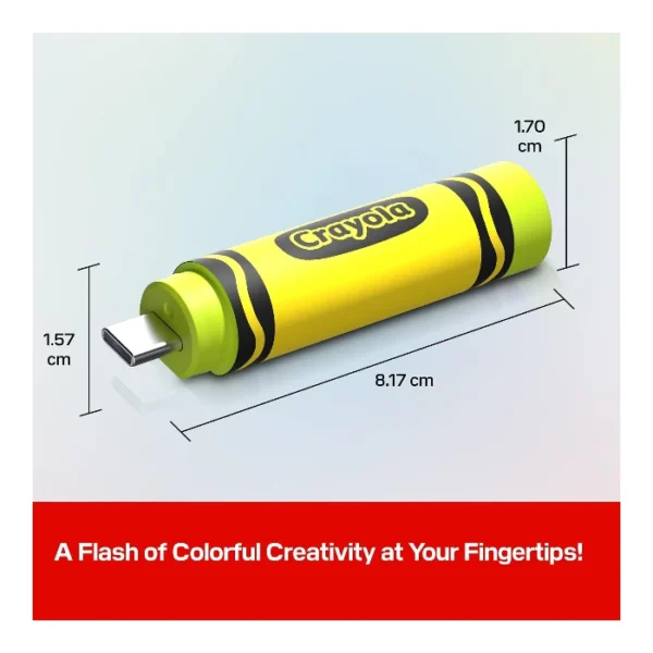 SanDisk Crayola 128GB Electric Lime — Memoria USB | USB-C | USB 3.2 Gen 1 | Verde Lima - Imagen 3