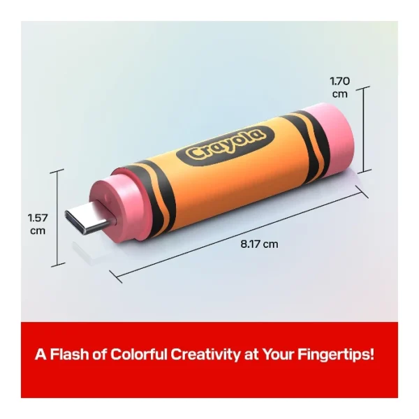 SanDisk Crayola 64GB Mango Tango — Memoria USB | USB-C | USB 3.2 Gen 1 | Naranja - Imagen 3