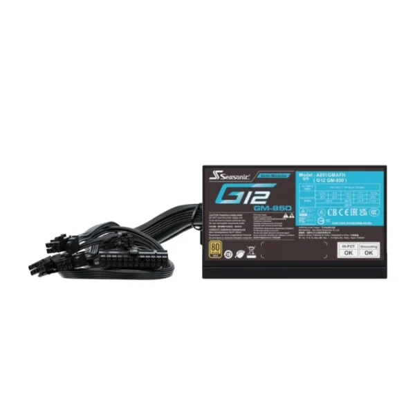 Seasonic G12 GM-850 850W Gold — Fuente de Poder ATX, Semi-Modular | G12GM-850 - Imagen 4