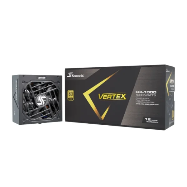 Seasonic Vertex GX-1000 PCIE5 1000W Gold — Fuente de Poder ATX, Full modular | 12102GXAFS - Imagen 2