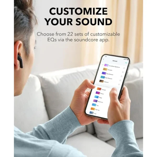 Soundcore K20i — auriculares Inalámbricos Bluetooth Semi In-Ear - Negro - Imagen 4