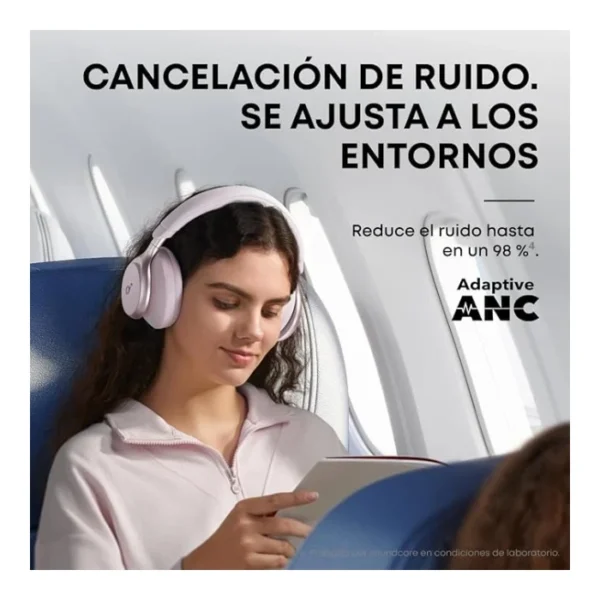 Soundcore Space One — Audífonos inalámbricos | Bluetooth 5.3 | cancelación activa de ruido - Rosa - Imagen 5