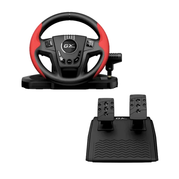 Genius RS2 SpeedMaster — Set Volante de carreras con retroalimentación de vibración de 1080° y palanca de cambios, negro - Imagen 2