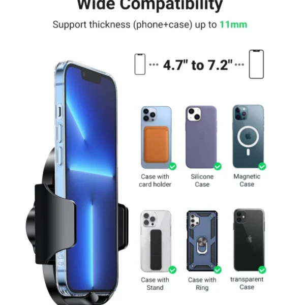 UGREEN LP405 —  Soporte para Celular para carro, negro | 20473 - Imagen 6