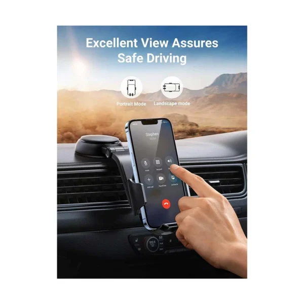 UGREEN LP405 —  Soporte para Celular para carro, negro | 20473 - Imagen 5