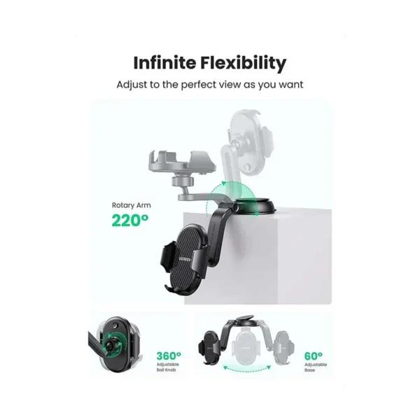 UGREEN LP405 —  Soporte para Celular para carro, negro | 20473 - Imagen 3