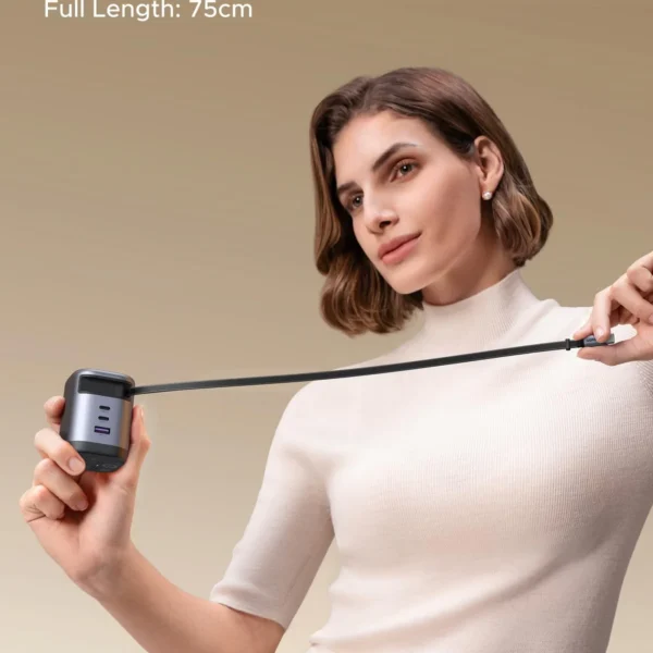 UGREEN Nexode Pro 100W X616 —  Cargador de pared, GAN con cable retráctil, gris | 65827 - Imagen 8