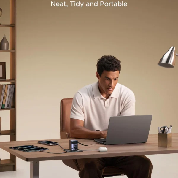 UGREEN Nexode Pro 100W X616 —  Cargador de pared, GAN con cable retráctil, gris | 65827 - Imagen 3