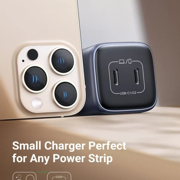 UGREEN CD294 Nexode 45W —  Cargador de pared, 2 puertos USB-C, gris | 90572 - Imagen 5