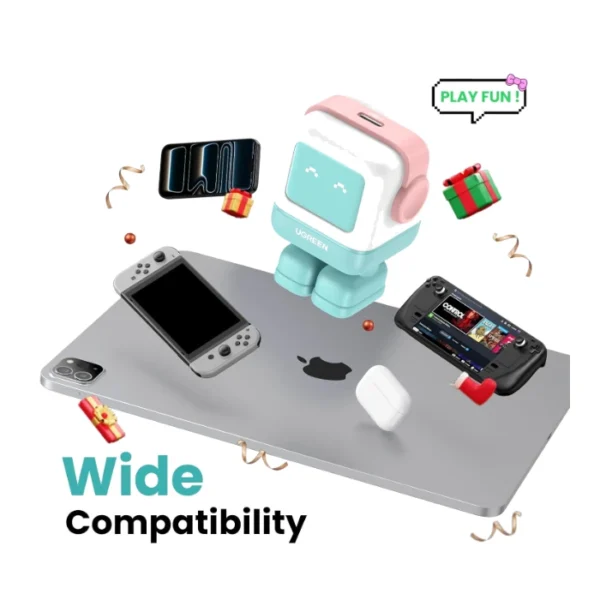 UGREEN Uno 30W — Cargador de carga rápida GaN, 1 puerto USB-C - Menta - Imagen 2