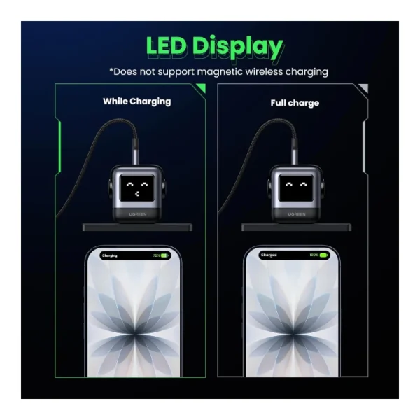 UGREEN Uno 30W — Cargador de carga rápida GaN, 1 puerto USB-C - Negro - Imagen 4