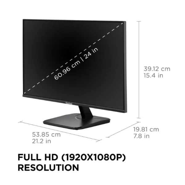 Viewsonic VA2456-MHD Monitor 24" FHD IPS 120Hz, Adaptive Sync, HDMI/DisplayPort/VGA, altavoces integrados - Imagen 4