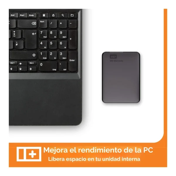 WD Elements 2TB — Disco duro externo portátil para Windows, USB 3.2 Gen 1/USB 3.0 para PC y Mac - Imagen 2