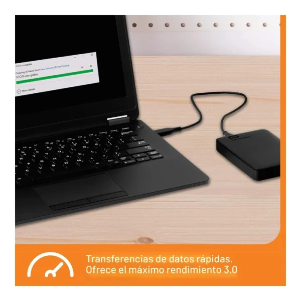 WD Elements 2TB — Disco duro externo portátil para Windows, USB 3.2 Gen 1/USB 3.0 para PC y Mac - Imagen 4