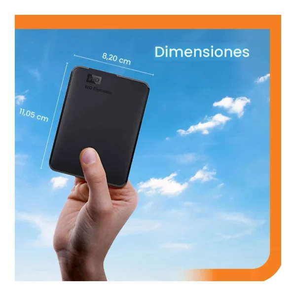 WD Elements 2TB — Disco duro externo portátil para Windows, USB 3.2 Gen 1/USB 3.0 para PC y Mac - Imagen 5