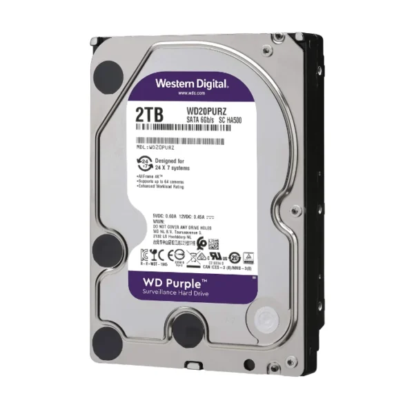 WD Purple 2TB — Disco Duro interno, 3.5", SATA, 256MB Cache - Imagen 2