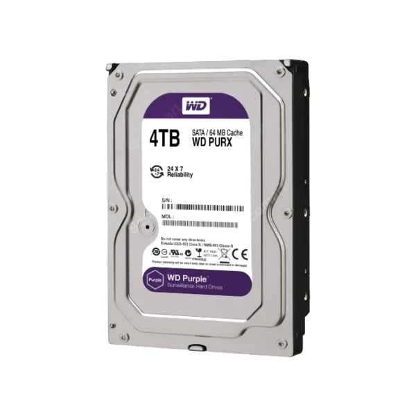 WD Purple 4TB — Disco Duro interno | 3.5" | SATA | 256 MB | 5400 RPM - Imagen 2