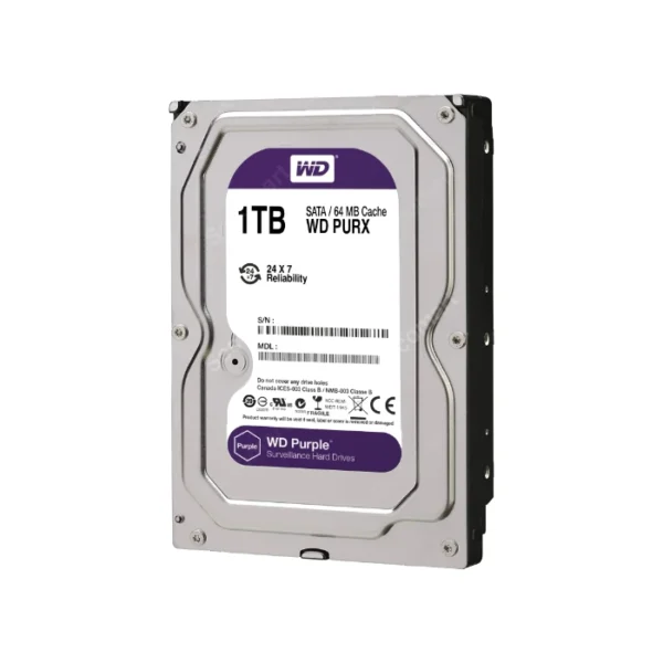 WD Purple 1TB — Disco Duro interno | 3.5" | SATA | 64 MB | 5400 RPM - Imagen 2