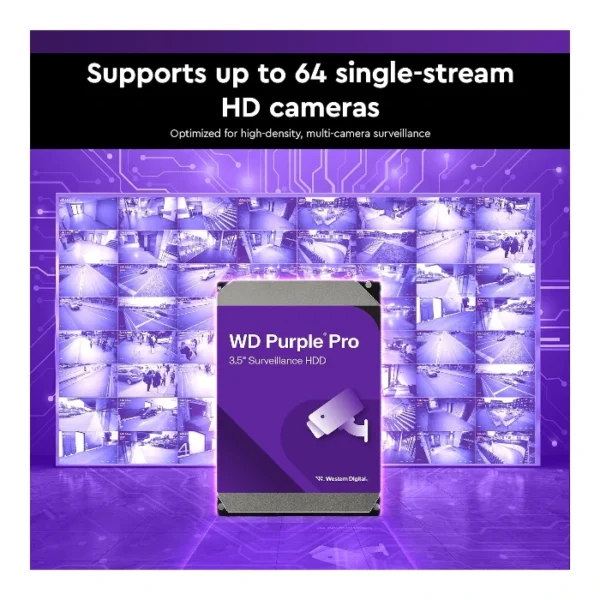 WD Purple Pro 10TB — Disco Duro interno | 3.5" | SATA | 512 MB | 7200 RPM - Imagen 2