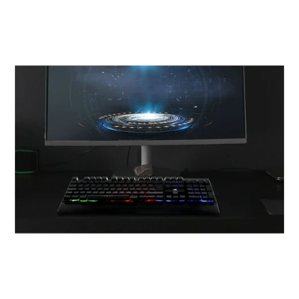 Xtech Armiger — Teclado membrana, alámbrico, multimedia, con iluminación de fondo LED multicolor - Imagen 3