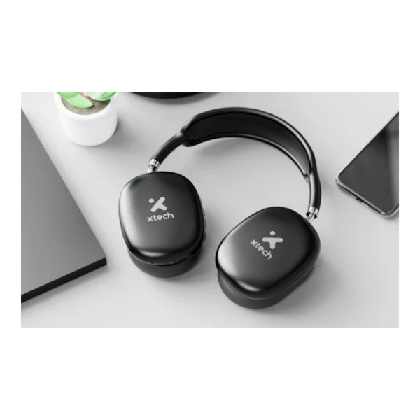 Xtech Aurax — Audífonos inalámbricos, Bluetooth, estéreo, con micrófono, negro - Imagen 2