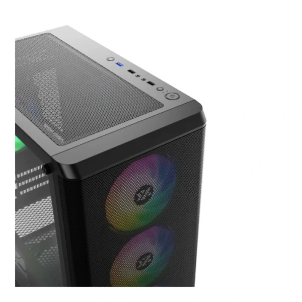 XYZ Airone 60 Mesh Lite — Caja microATX, 4 Fans ARGB - Negro - Imagen 2