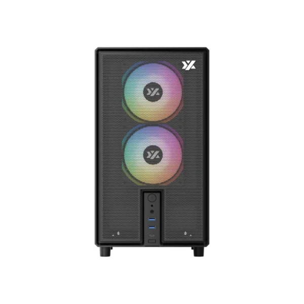 XYZ Atom — Caja microATX, 3 Fans 120mm ARGB, controlador - Negro - Imagen 2