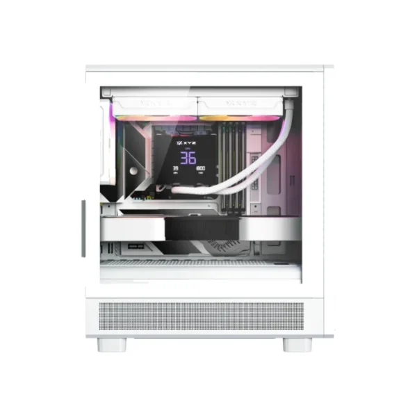 XYZ Atom — Caja microATX, 3 Fans 120mm ARGB, controlador - Blanco - Imagen 4